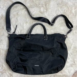 REBECCA MINKOFF BLACK NYLON TOTE BAG